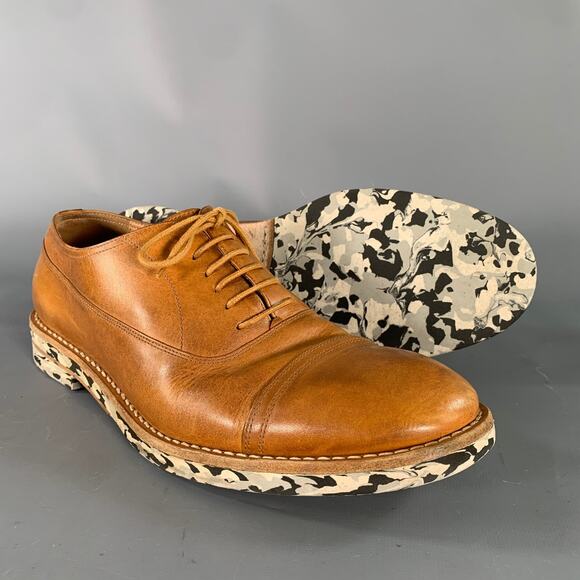 MAISON MARGIELA Size 9 Brown Multi-Color Leather Oxford Lace Up Shoes main image 5